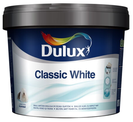 Фарба водоемульсійна Dulux Classic White мат 5 л 7 кг